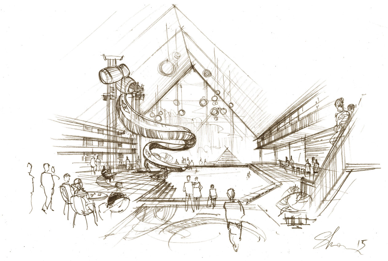 architectural concept drawing