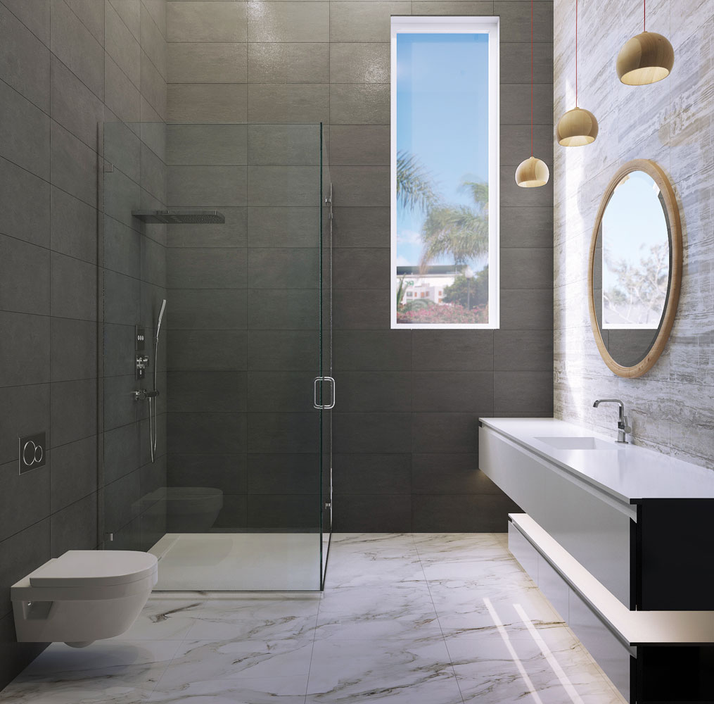 Photorealistic 3d architectural rendering architecture visualization NY NJ New York artistic interior residential bathroom